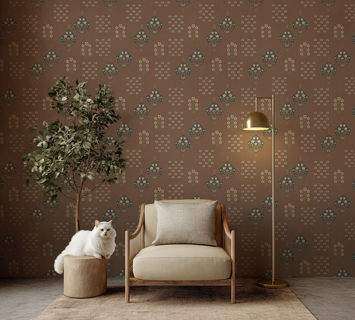 India Circus by Krsnaa Mehta Cedar Floret Delight Wallpaper
