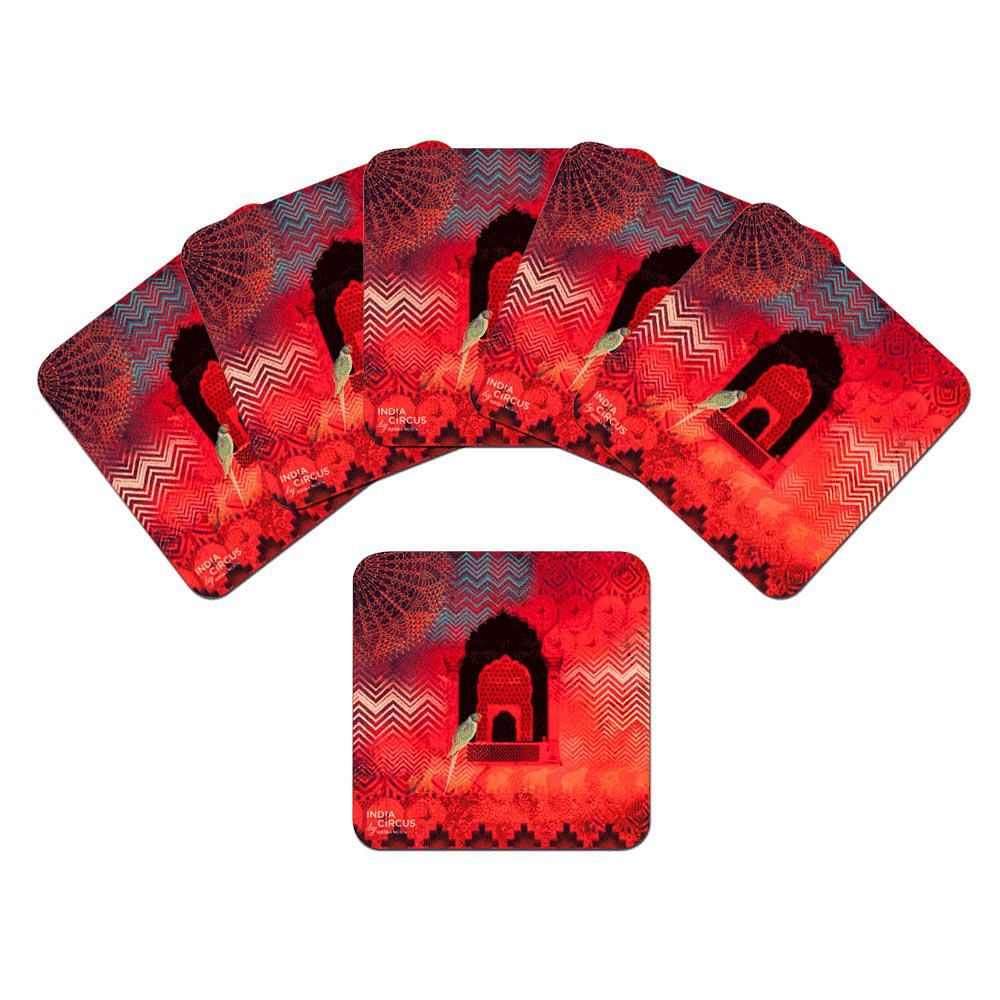 Parrot and Palace MDF Coasters - (Set of 6)