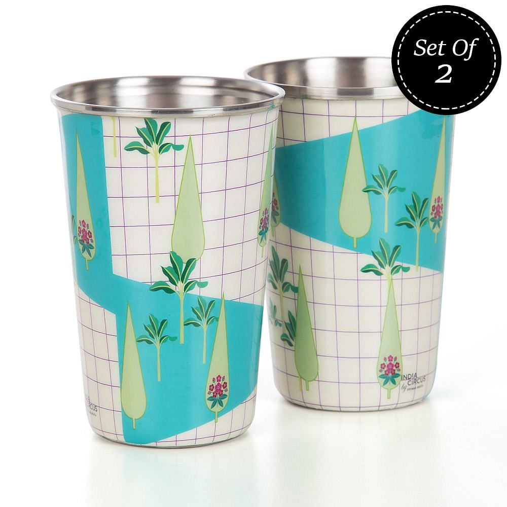 Confiers on a Graph Steel Tumbler (Set of 2)