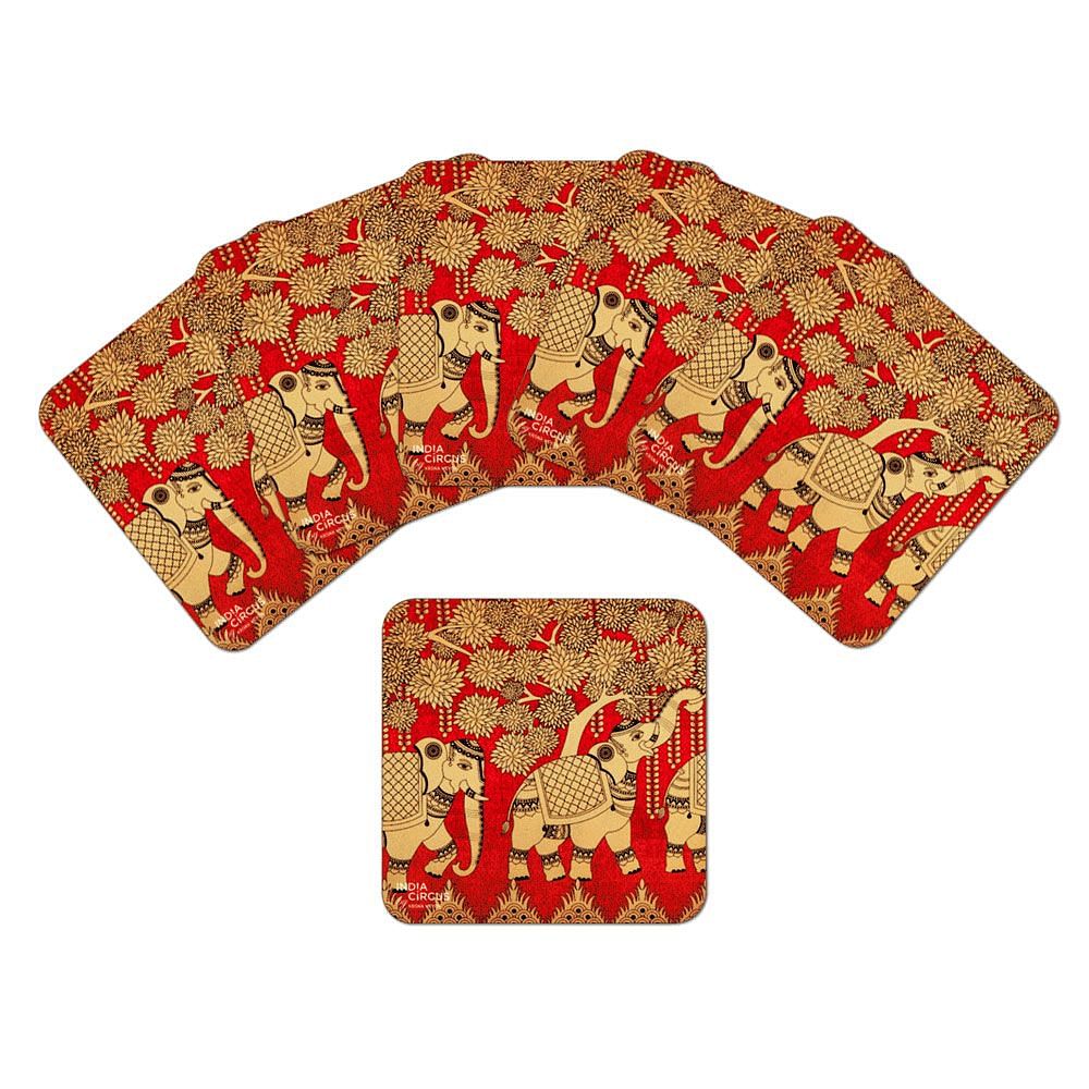 Elephant Grandiose MDF Coasters - (Set of 6)