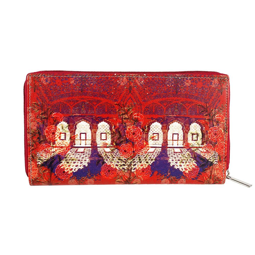 Floral Avenues Zipper Wallet