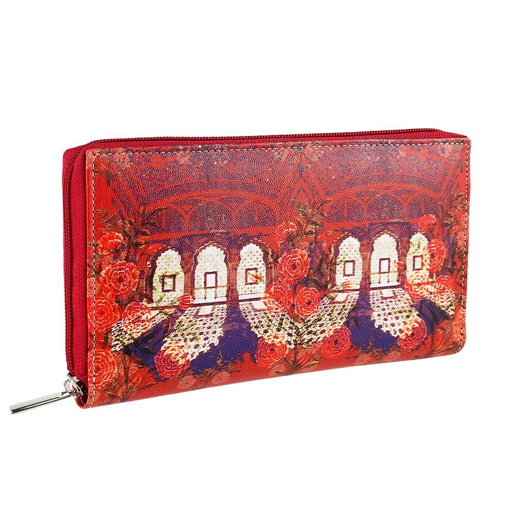 Floral Avenues Zipper Wallet