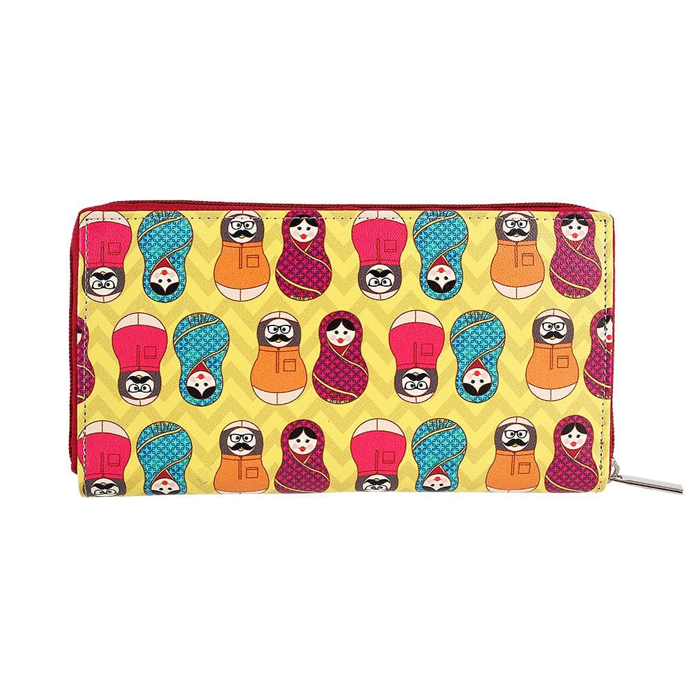Desi Matryoshka Dolls Zipper Wallet