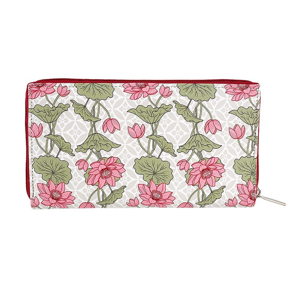 Floral Rapture Zipper Wallet