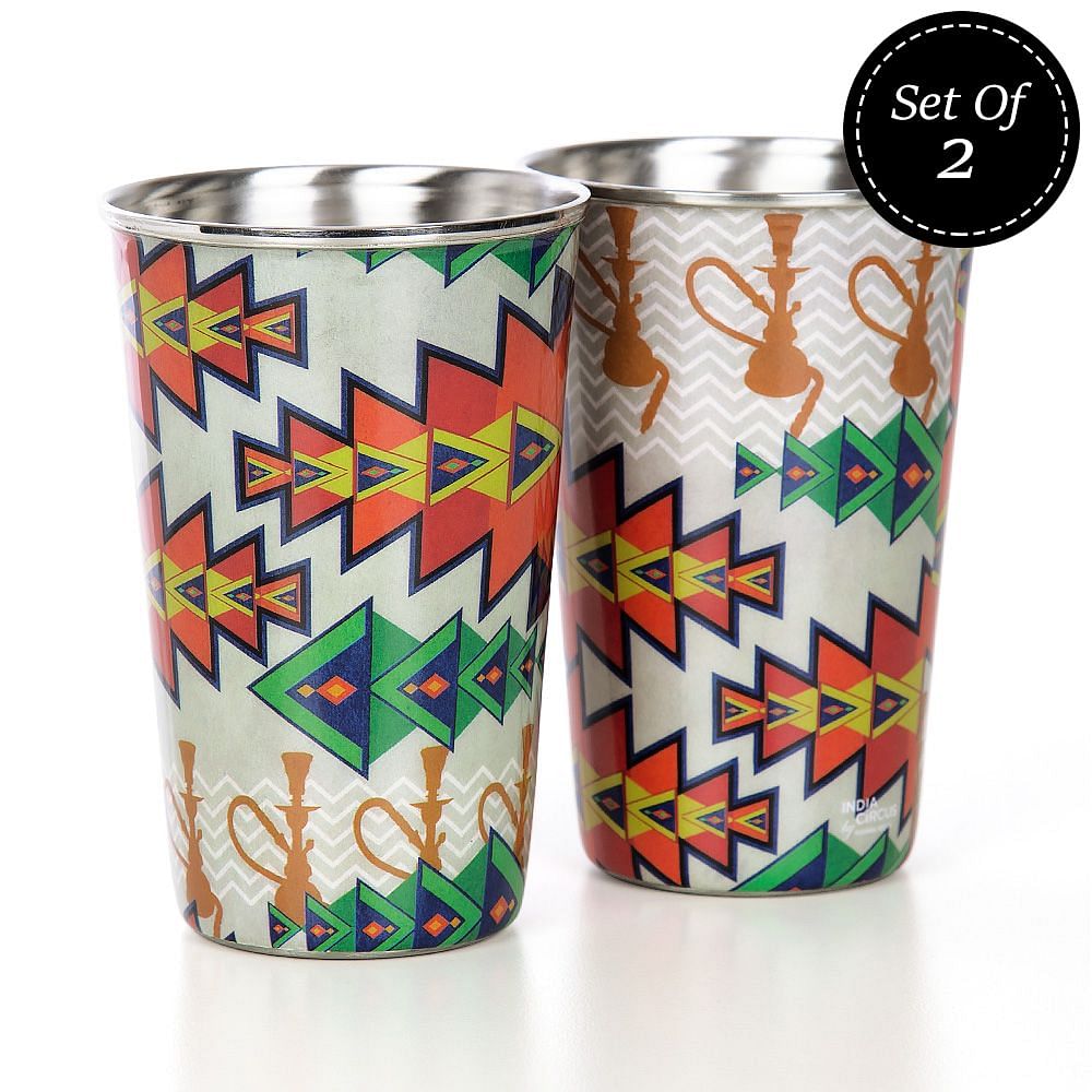 Sheesha Spirits Steel Tumbler (Set of 2)