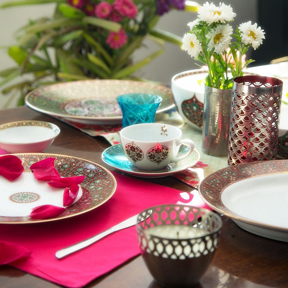Flower Diamonds Dinner Plate