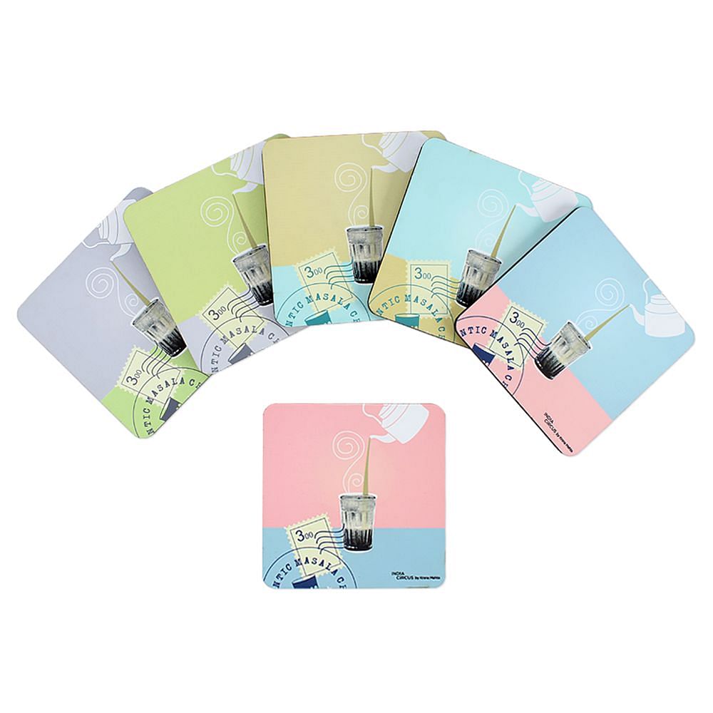 Cutting Chai MDF Coasters - (Set of 6)