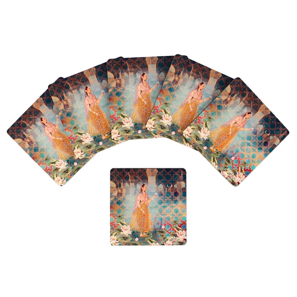 Lotus Courtesan MDF Coasters