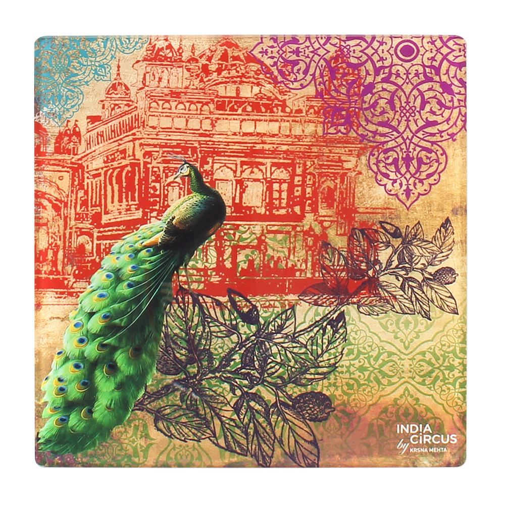 Peacock Saga Acrylic Coasters - (Set of 6)