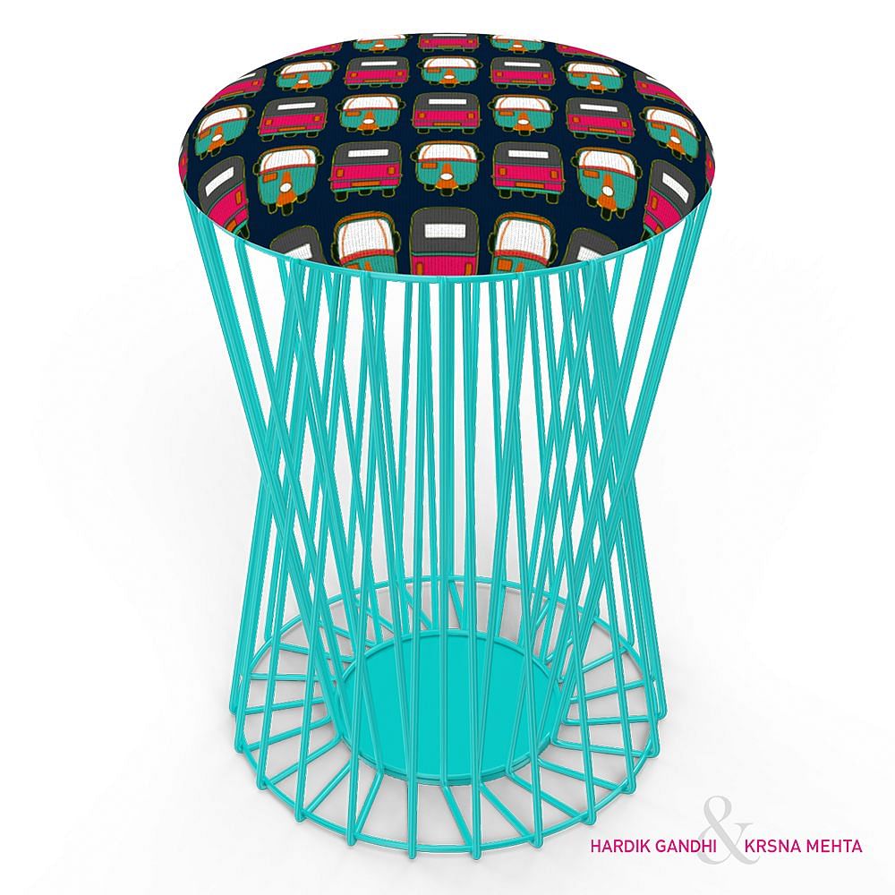 Rickshaw Masti Heart Wiro Stool