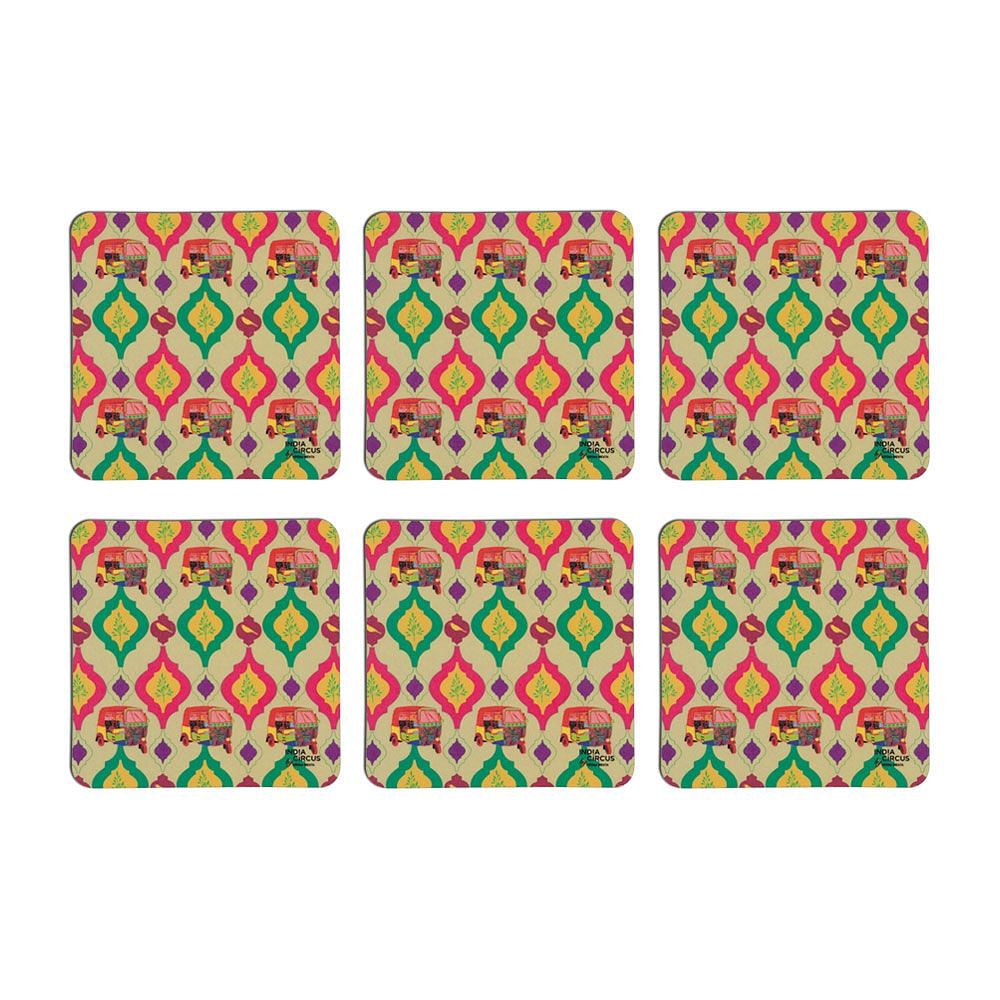 Autocracy of Colors Rubber Coaster - (Set of 6)