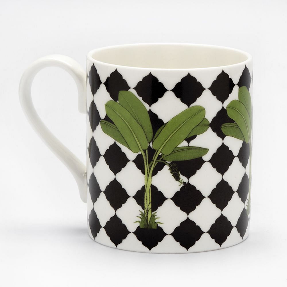 Banana Chequered Leaf Coffee Mug