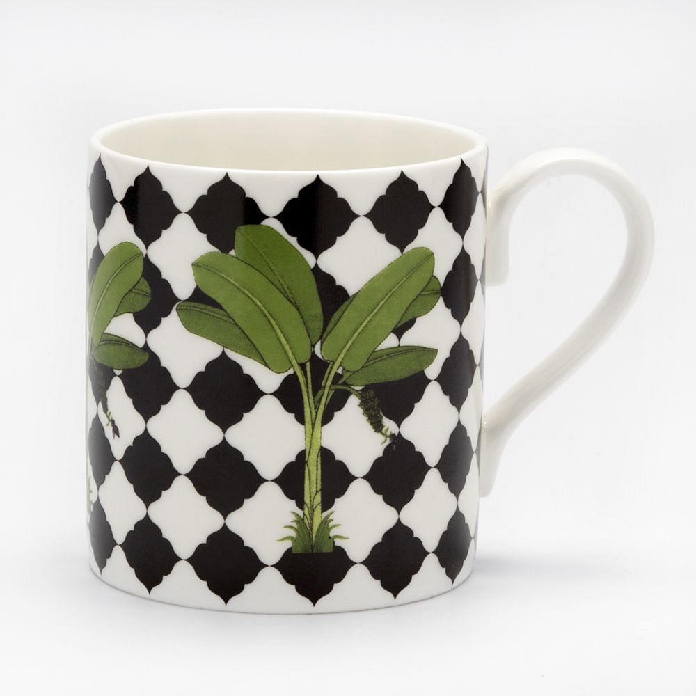 Banana Chequered Leaf Coffee Mug
