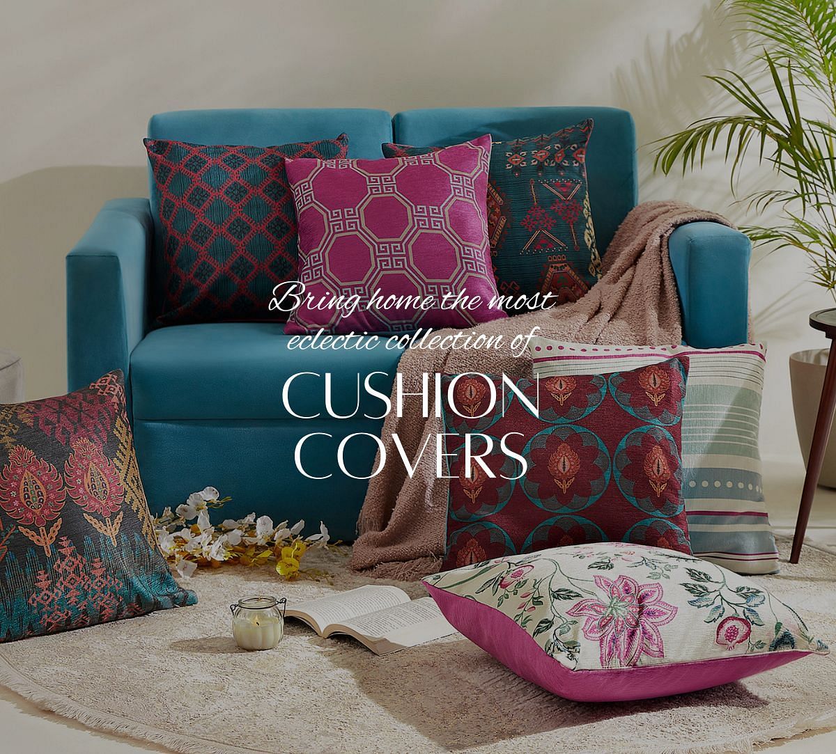 Winged Roses Cushion Cover Set of 5