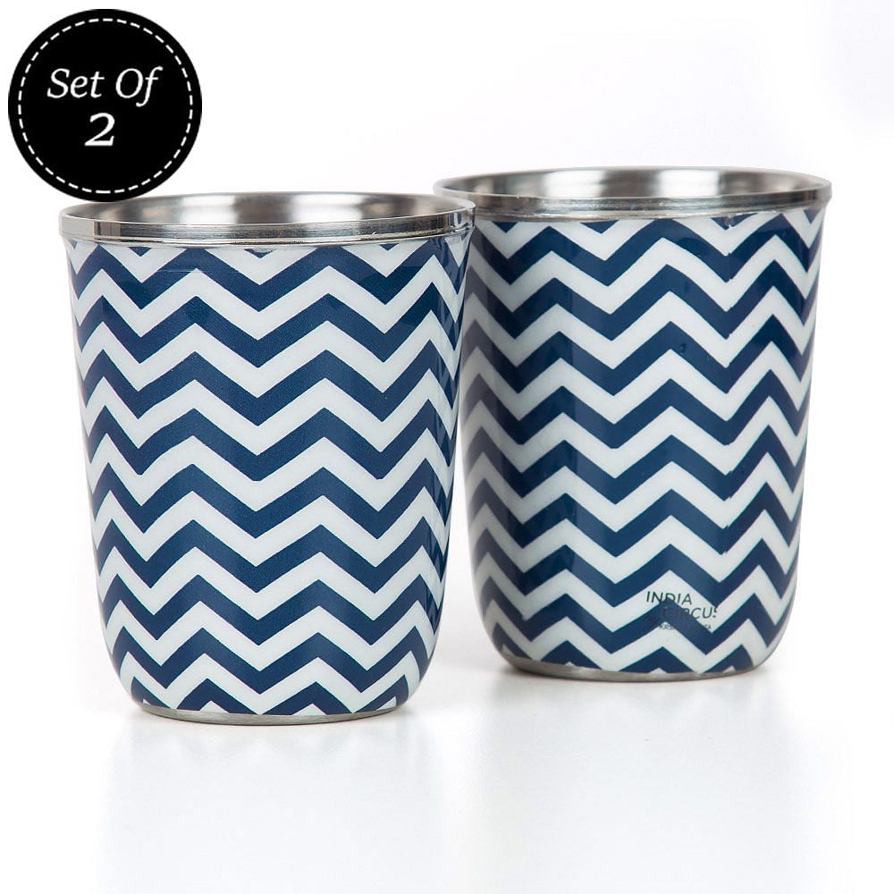 Chevron Melavo Small Steel Tumbler (Set of 2)