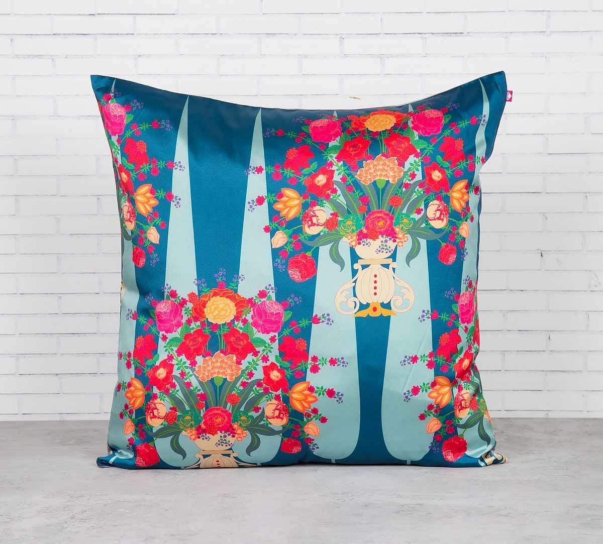 India Circus Conifer Affair Blended Taf Silk Cushion Cover