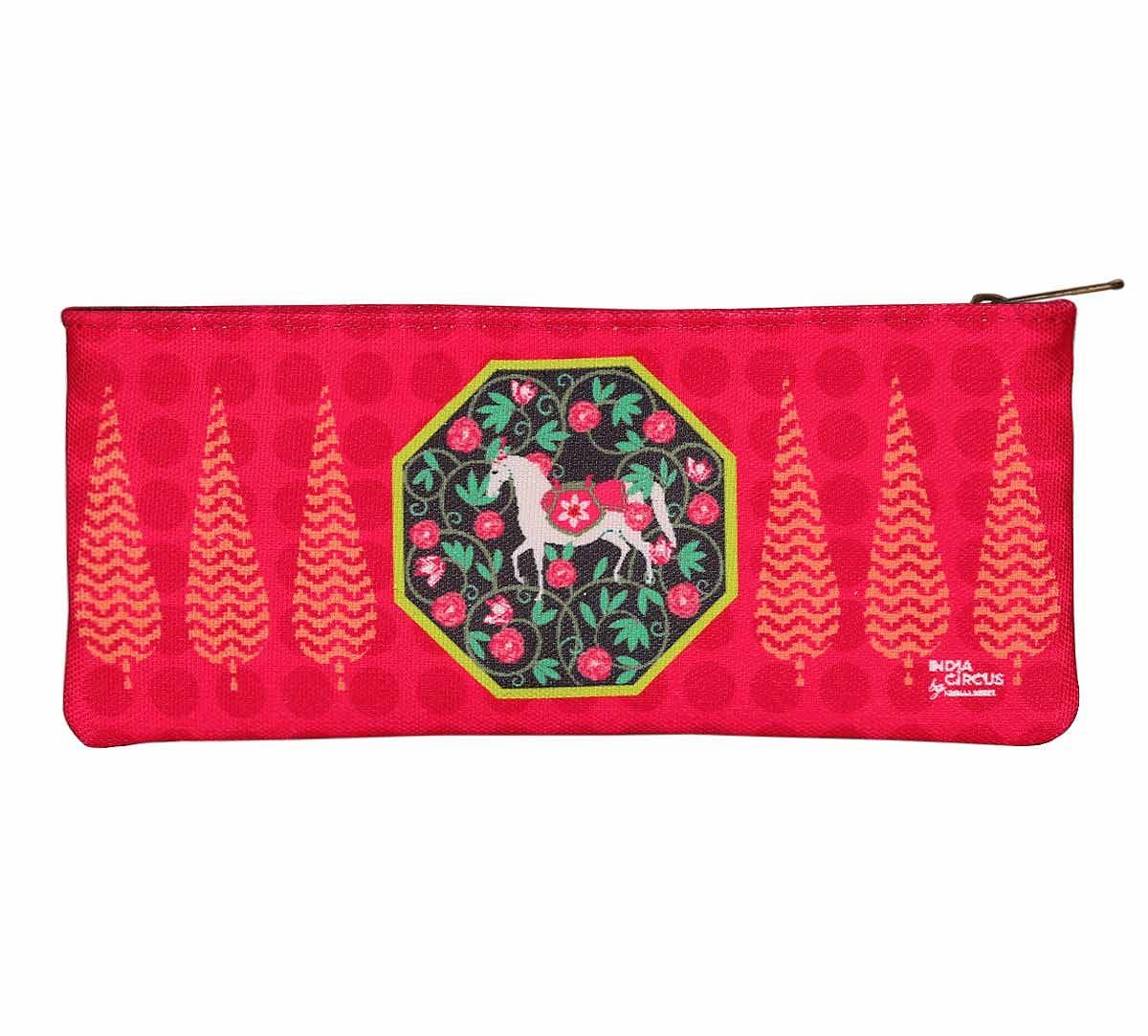 India Circus Conifer Stallion Reiteration Small Makeup Pouch