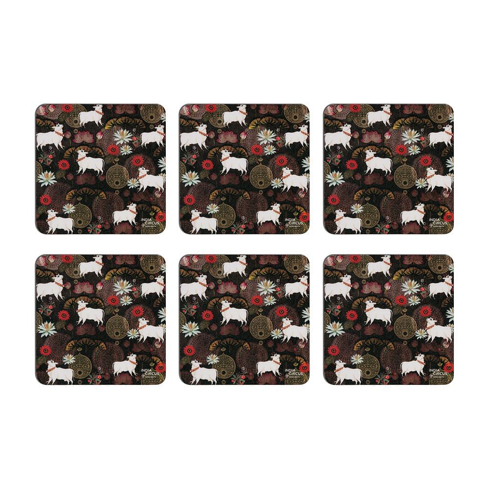 Dance of Rasa Rubber Coaster - (Set of 6)