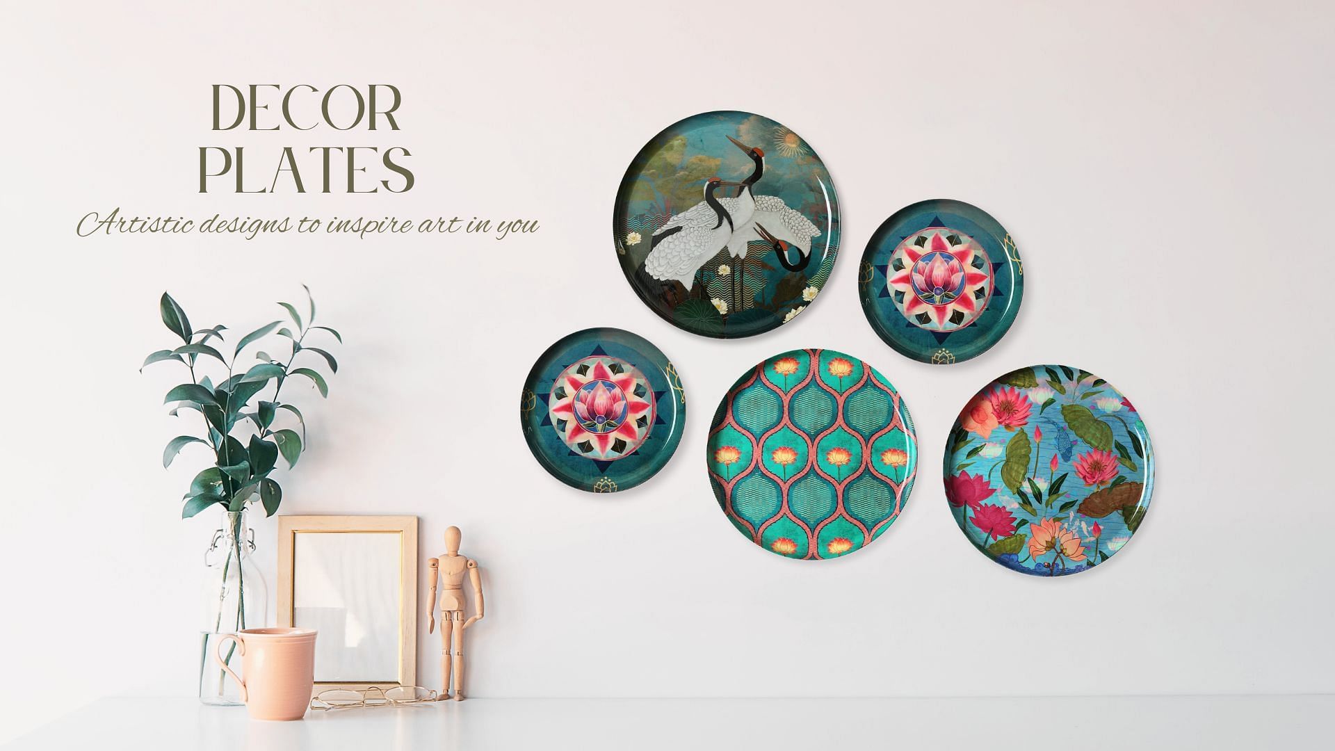 Pegasus of Greece Wall Decor Plates Set of 5