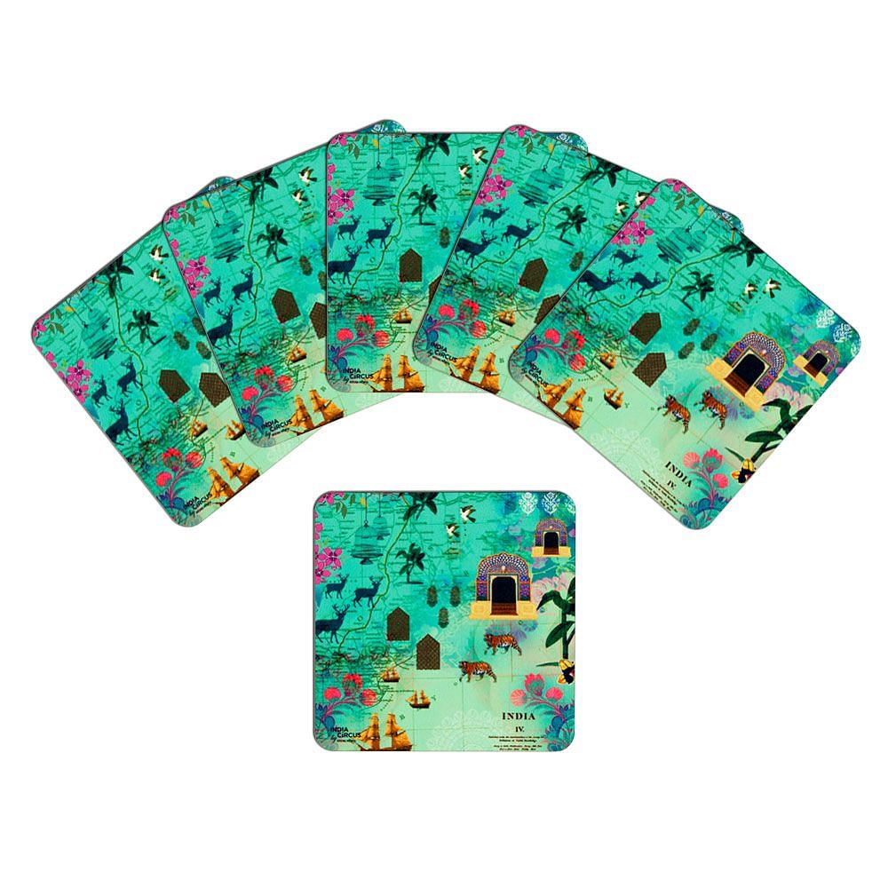 Desi  Wonderland MDF Coaster - (Set of 6)