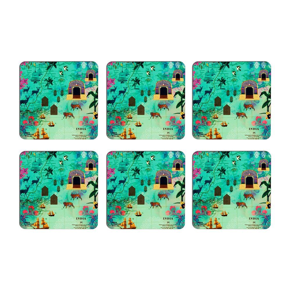 Desi  Wonderland MDF Coaster - (Set of 6)
