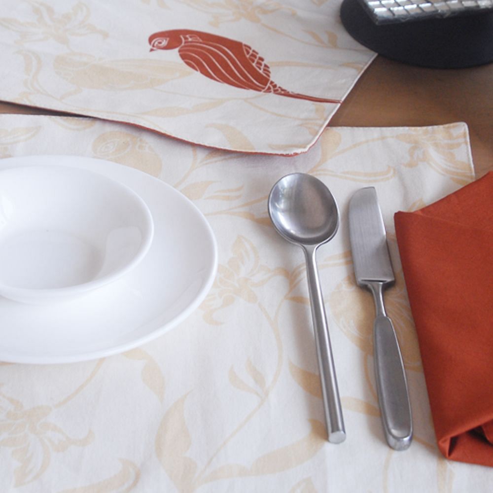 Tamara Chirping Birds Table Mat and Napkin