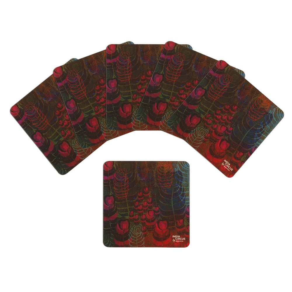 Fern Forest Rubber Coasters - (Set of 6)