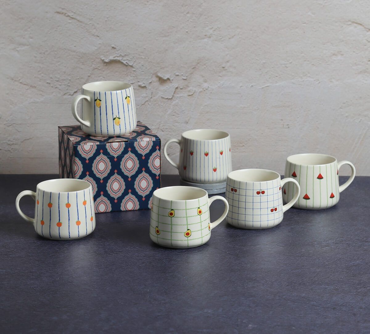 Striped Citrus Coffee Mug
