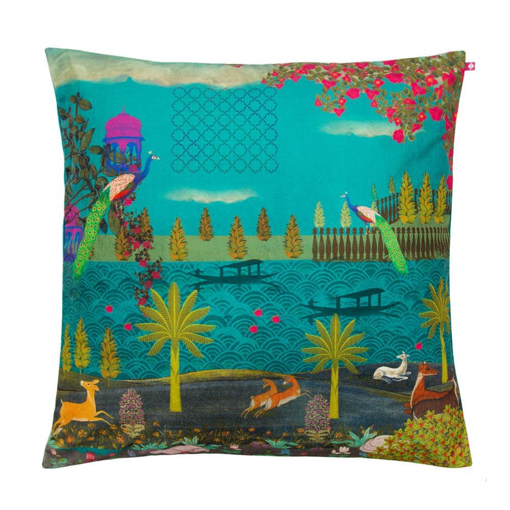 Garden of Bliss Poly Velvet Floor Cushion Cover