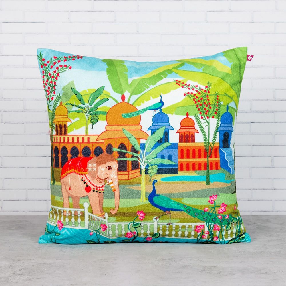 Garden of Transcendence Blended Velvet Cushion Cover