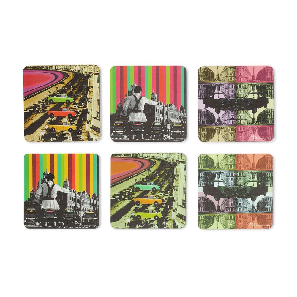 Car Rally Coasters - (Set of 6)