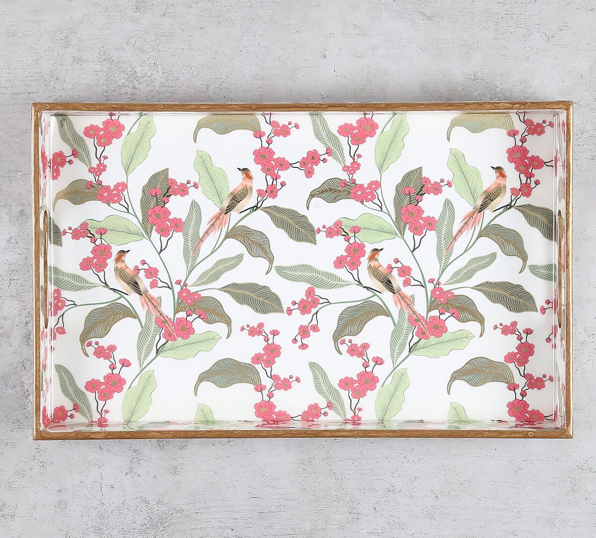 India Circu by Krsnaa Mehta Bird land paradise MDF Rectangle Tray