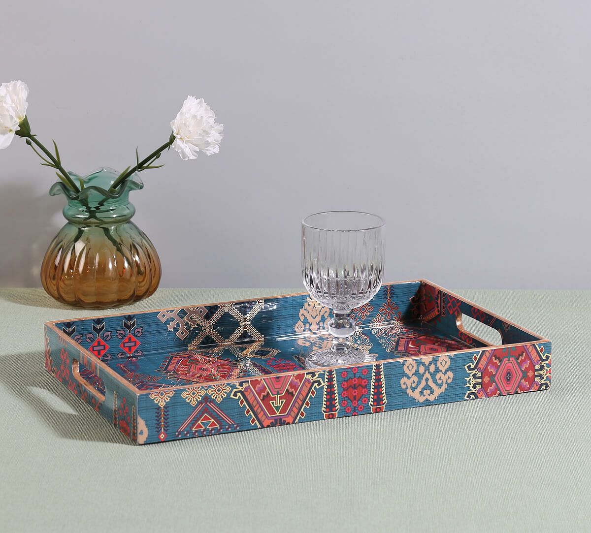 India Circu by Krsnaa Mehta Enchanting Mirage MDF Rectangle Tray