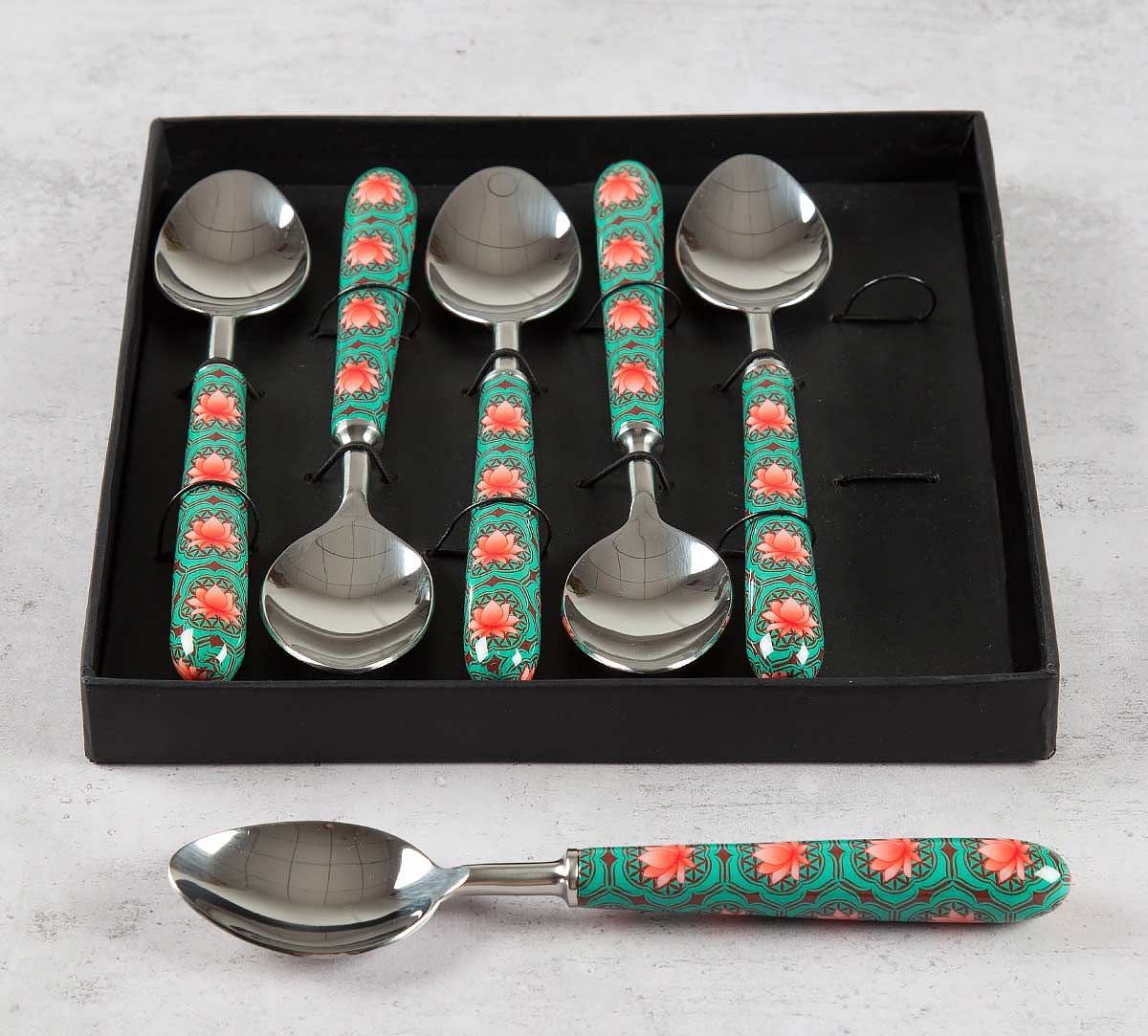 India Circus Abstract Lotus Reiteration Table Spoon Set of 6