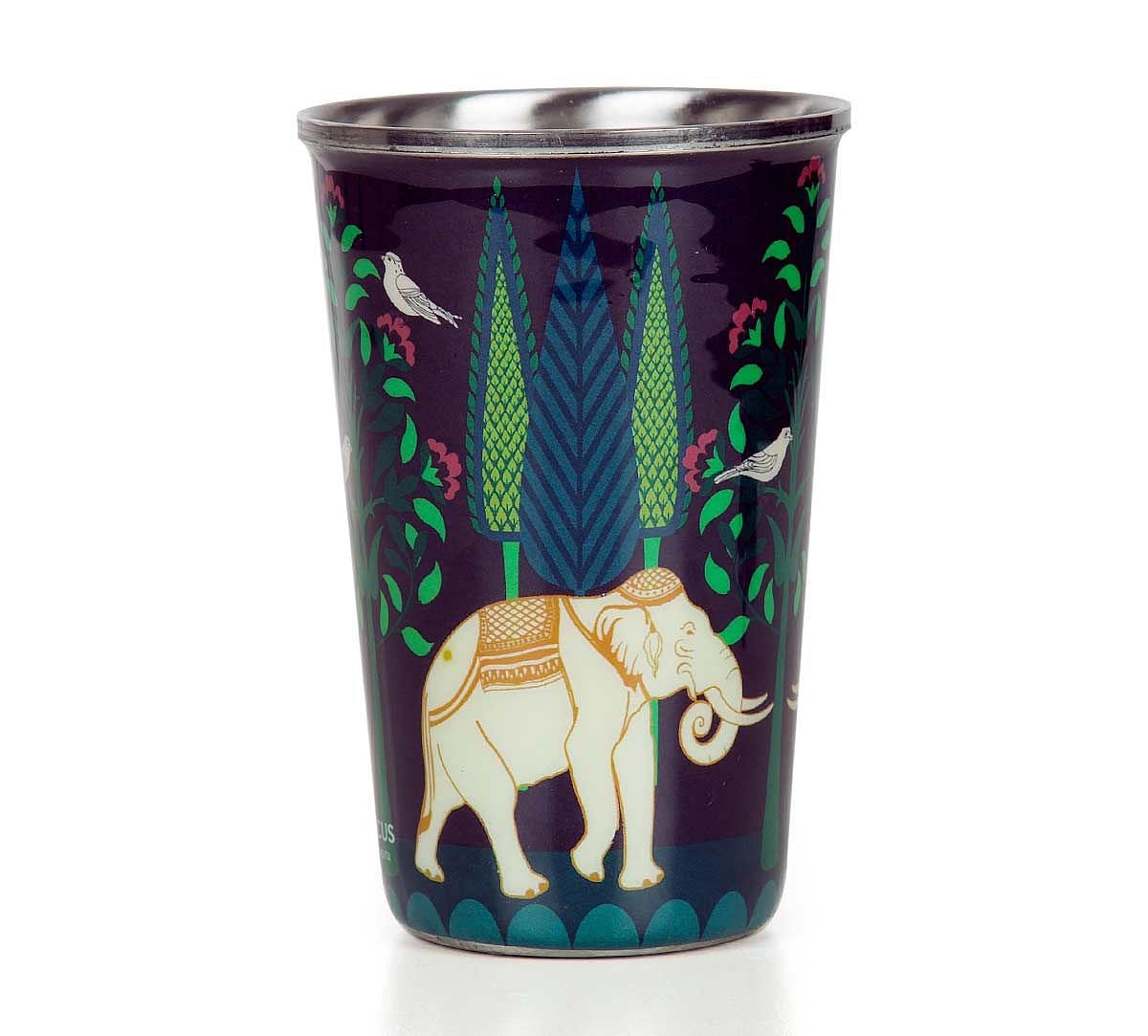 India Circus Antediluvian Folklore Steel Tumbler Set of 2