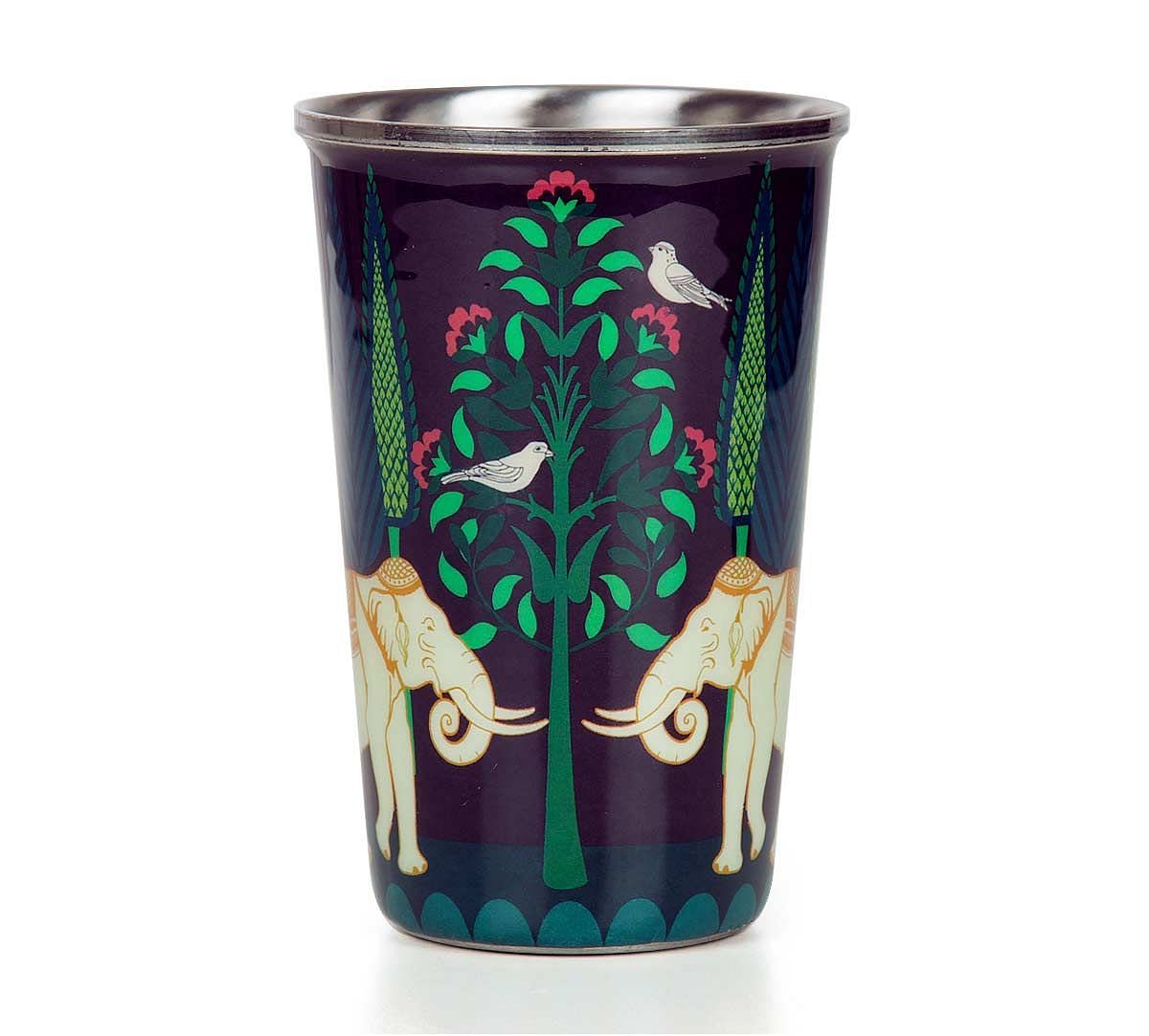 India Circus Antediluvian Folklore Steel Tumbler Set of 2