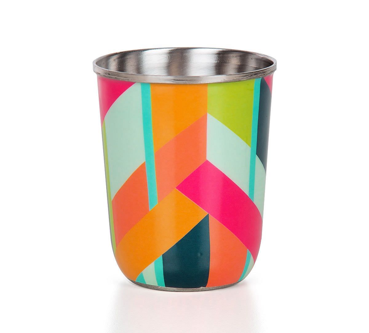 India Circus Arrow Exposition Steel Tumblers Set of 2