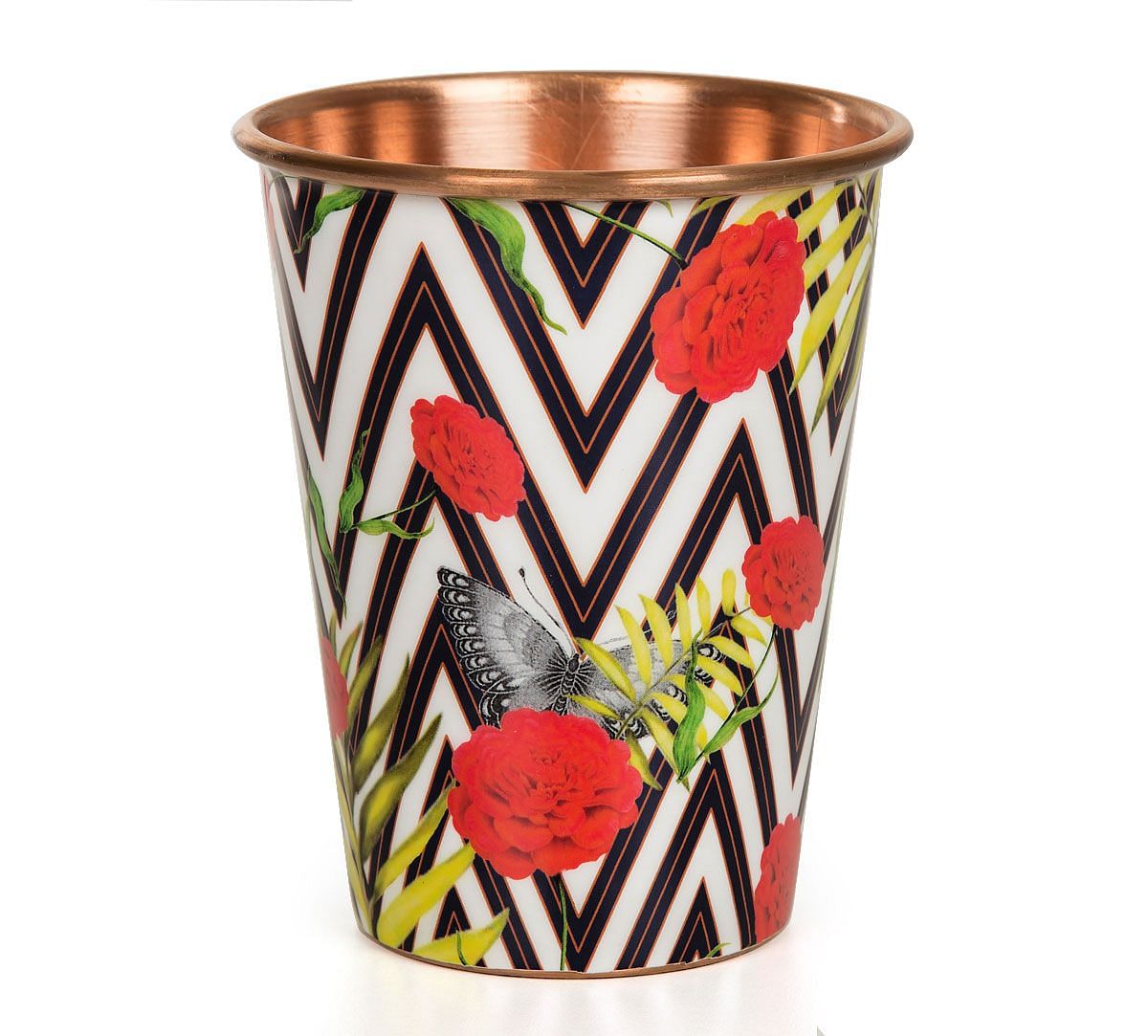 India Circus Bayrose Chevron Copper Tumbler