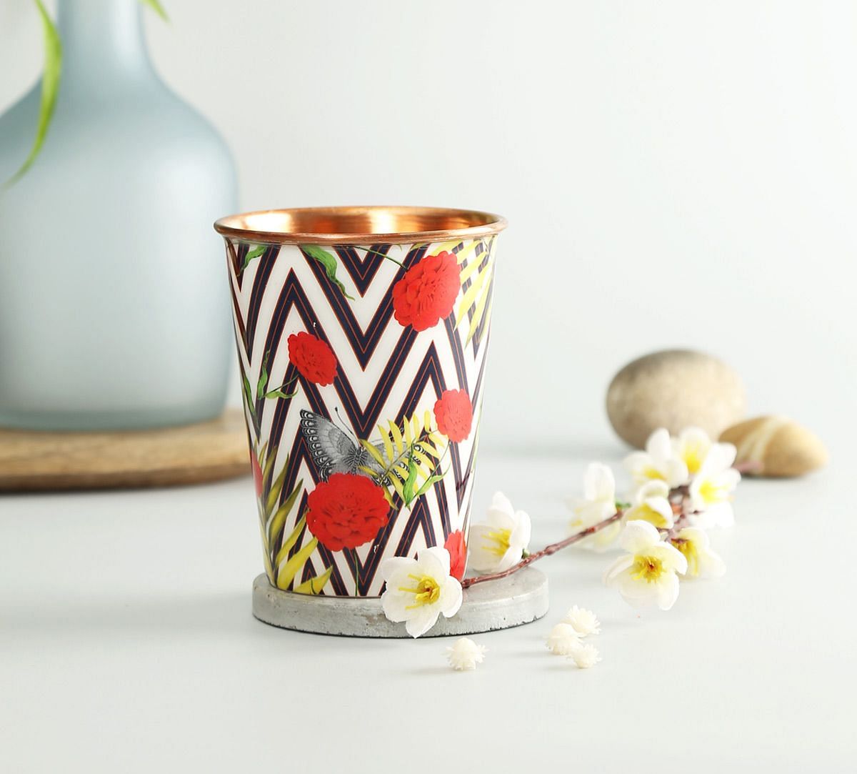India Circus Bayrose Chevron Copper Tumbler