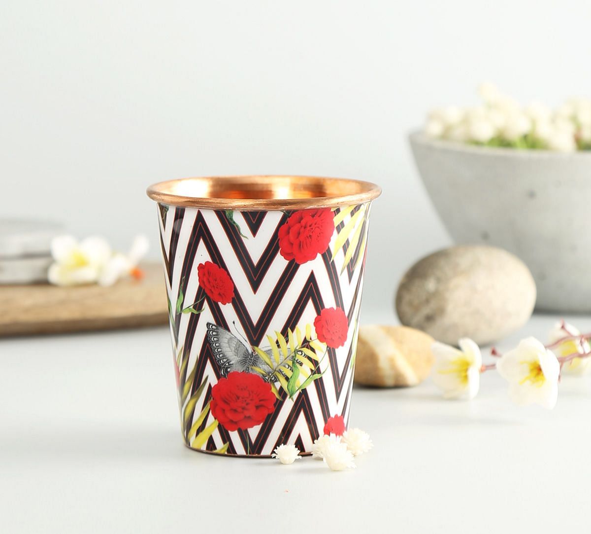 India Circus Bayrose Chevron Small Copper Tumbler