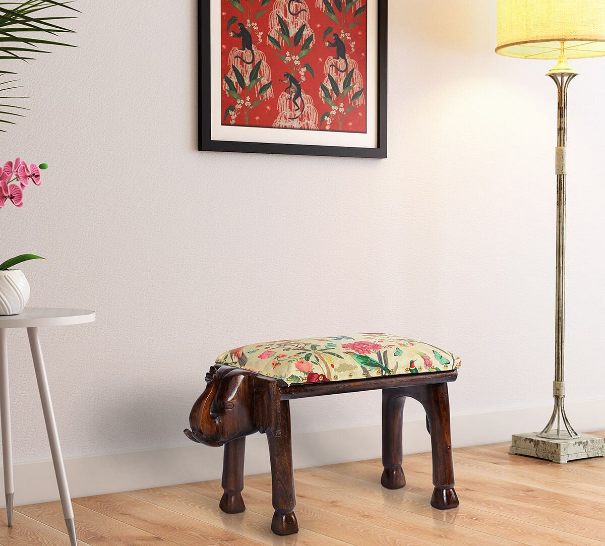 India Circus Bird Land Elephant Pouffe