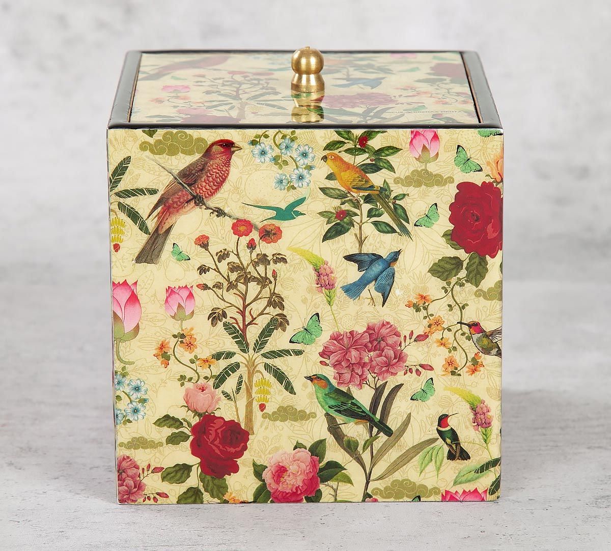 India Circus Bird Land Square Storage Box