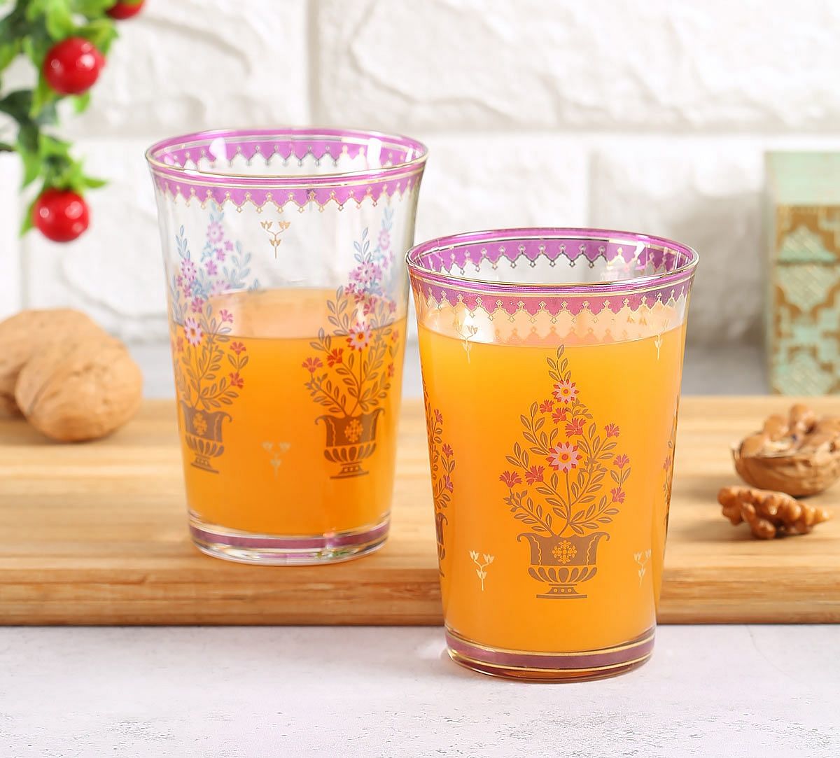 India Circus Birdi Park Glass Tumbler Set of 2