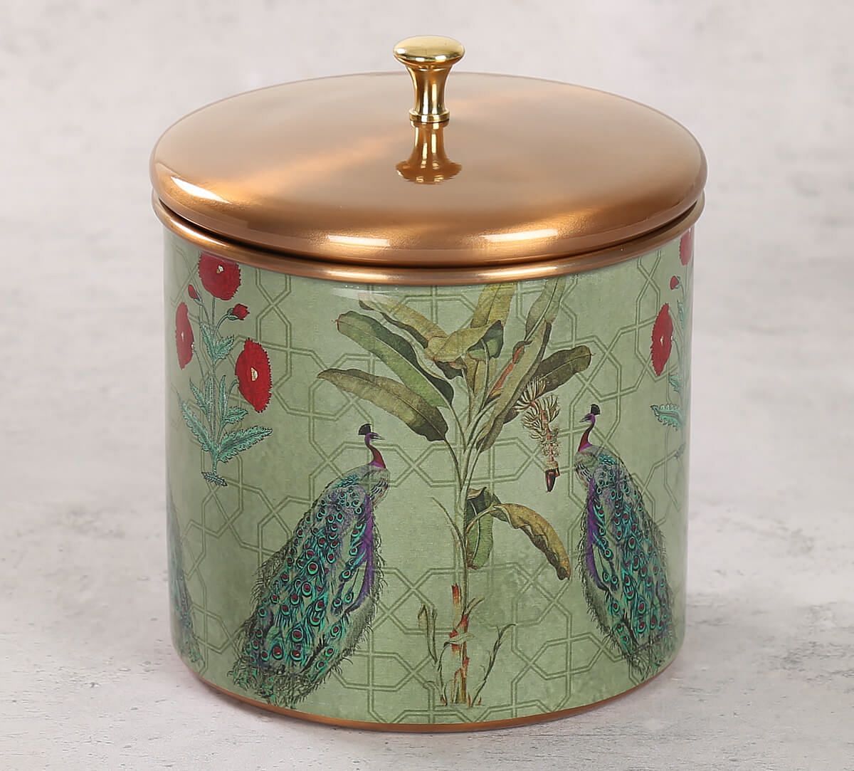 India Circus Birds of the Tropics Storage Jar