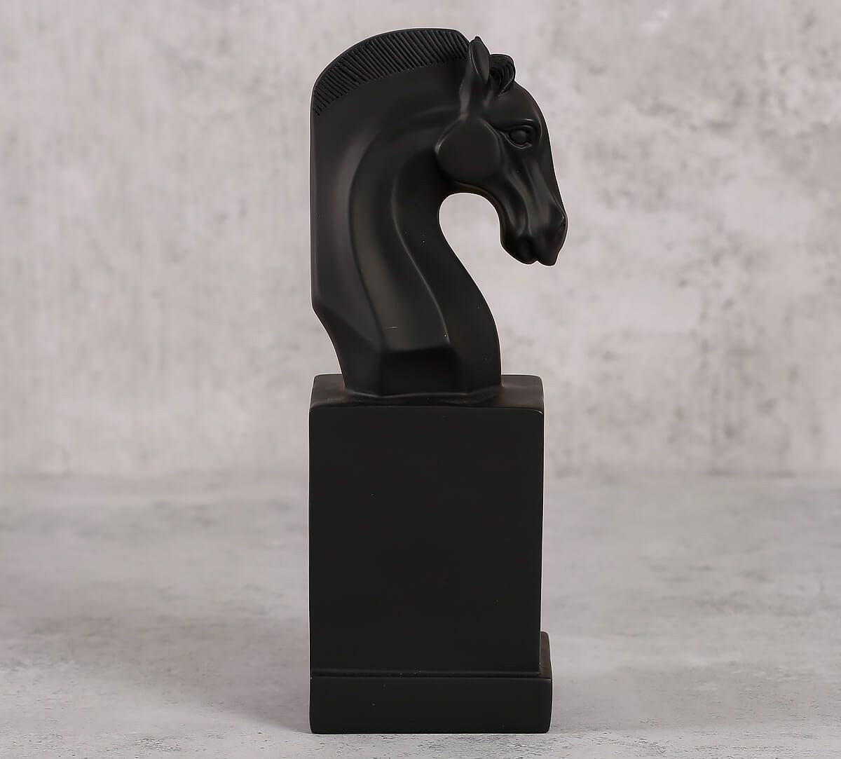 India Circus Black Beauty Horse Head Figurine