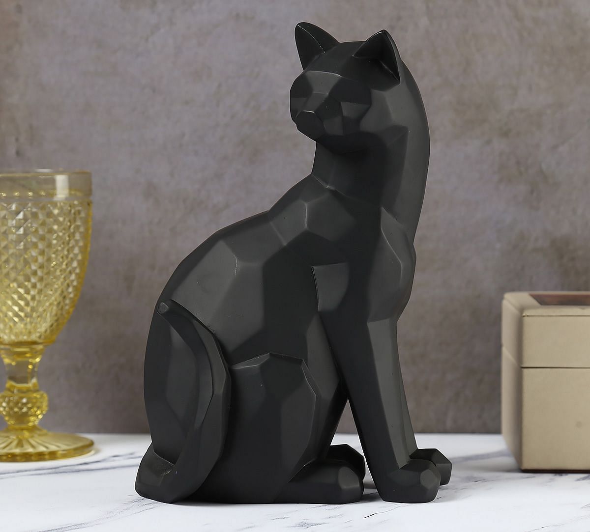 India Circus Black Cat Figurine