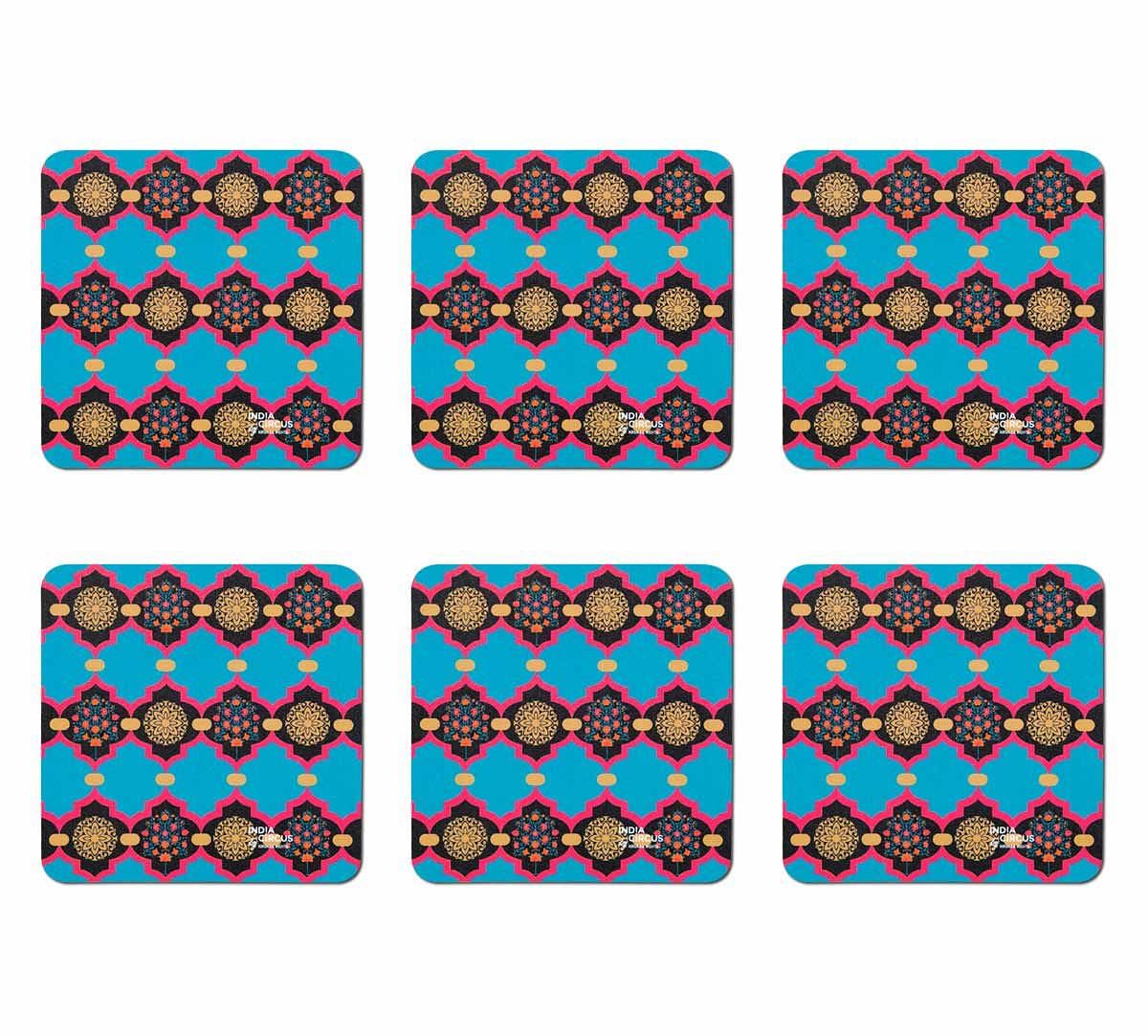 India Circus Blue Latticed Synergy Table Coaster