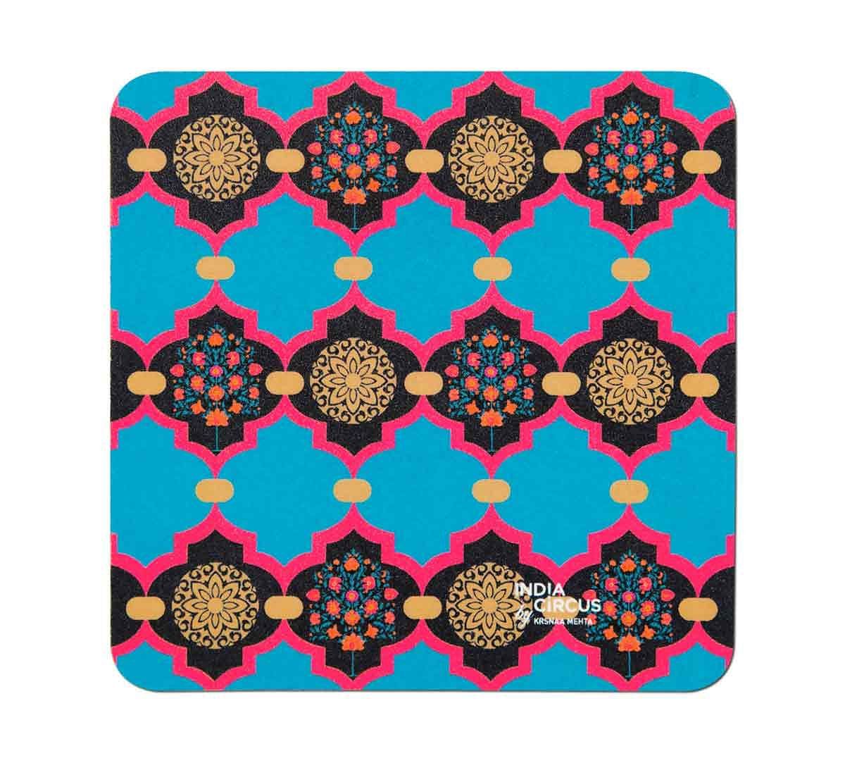 India Circus Blue Latticed Synergy Table Coaster