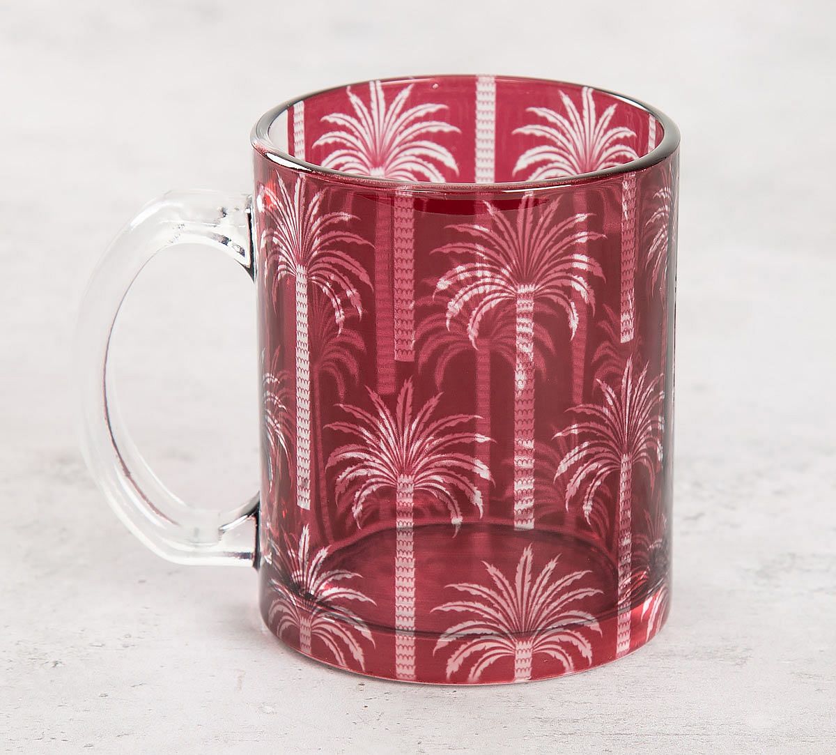 India Circus Blushed Palmeria Glass Mug