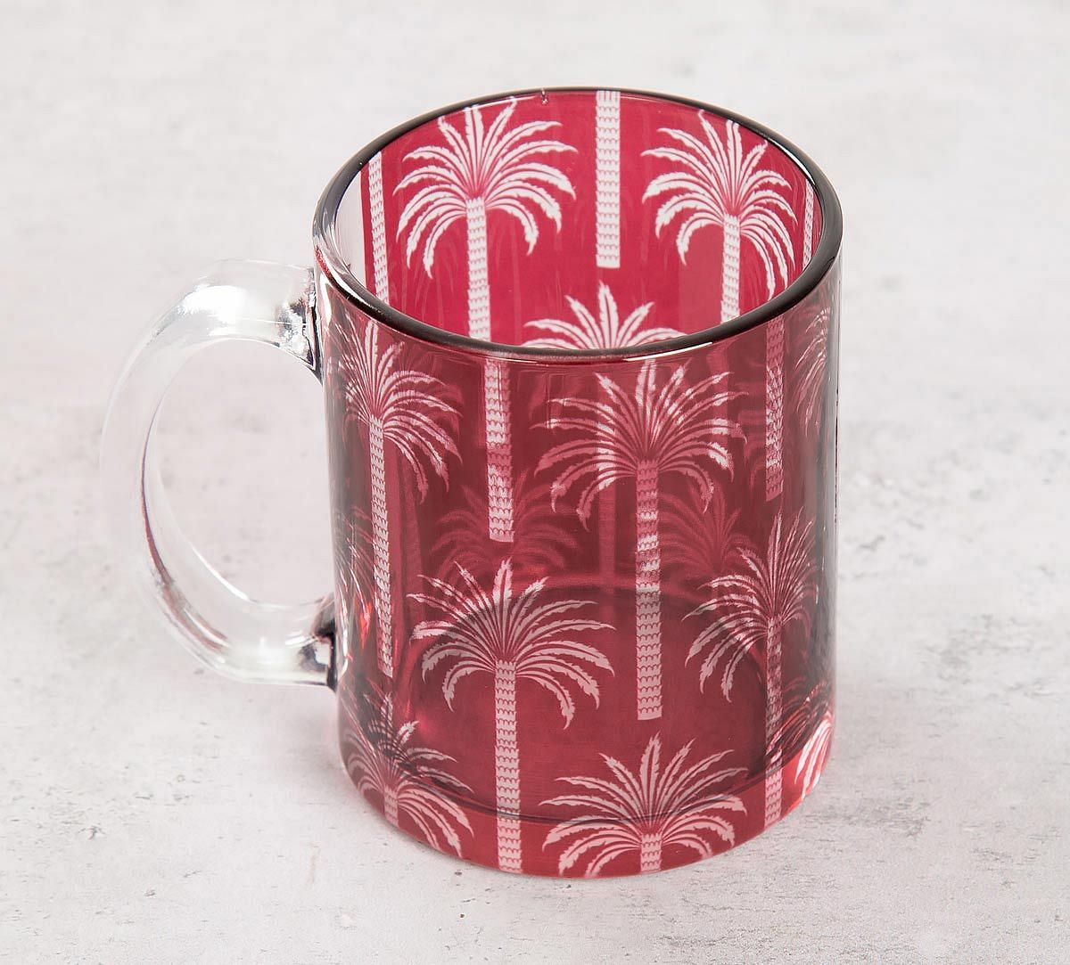 India Circus Blushed Palmeria Glass Mug